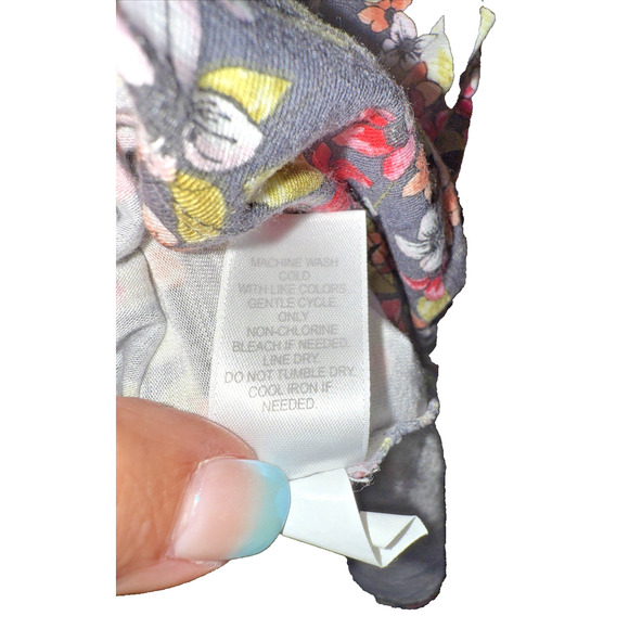 J. Jill Sz XS Maxi Dress Floral Print Flowy Short Sleeve Casual Relaxed - Picture 11 of 12